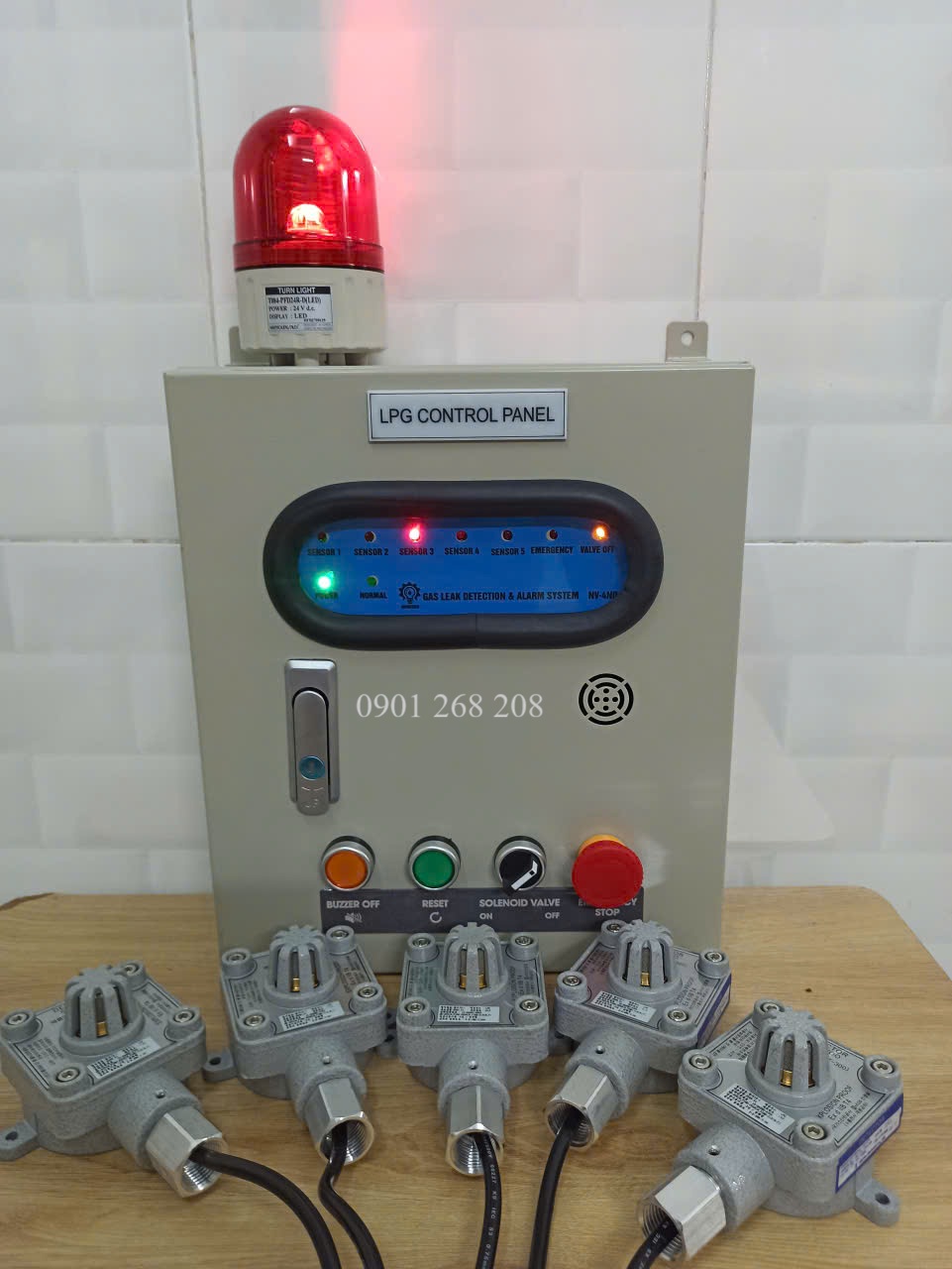 tu bao ngat gas tu dong ket noi 5 kenh dau do